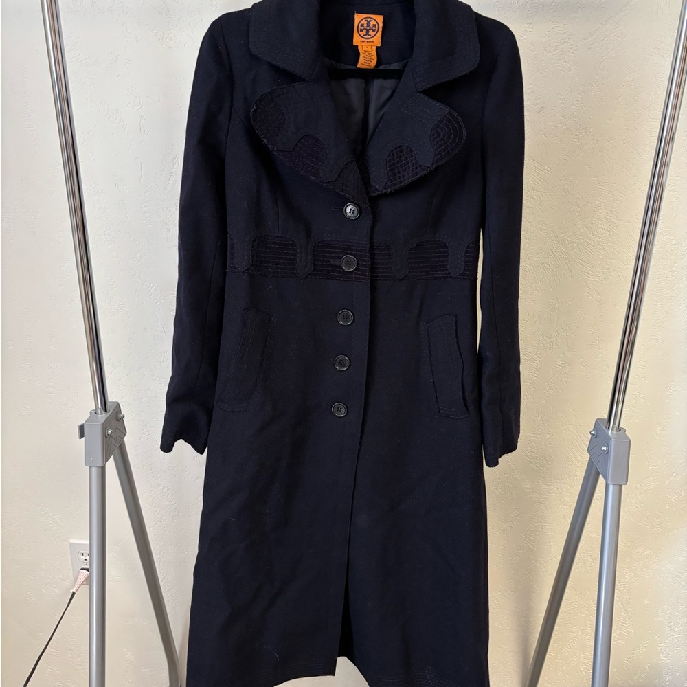Tory Burch Women's Dark Blue Coat